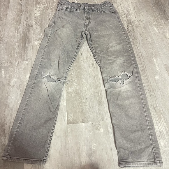Levis Jeans Slim Fit Gray Stretch Denim Mens 31x32 Bag7 READ - Picture 1 of 8